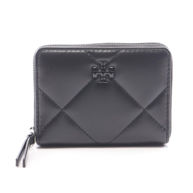 トリーバーチ Tory Burch KIRA DIAMOND QUILT キラ ダイヤモンドキルト ラウンド財布 財布 レザー レディース ブラック系 174548001 【新品】