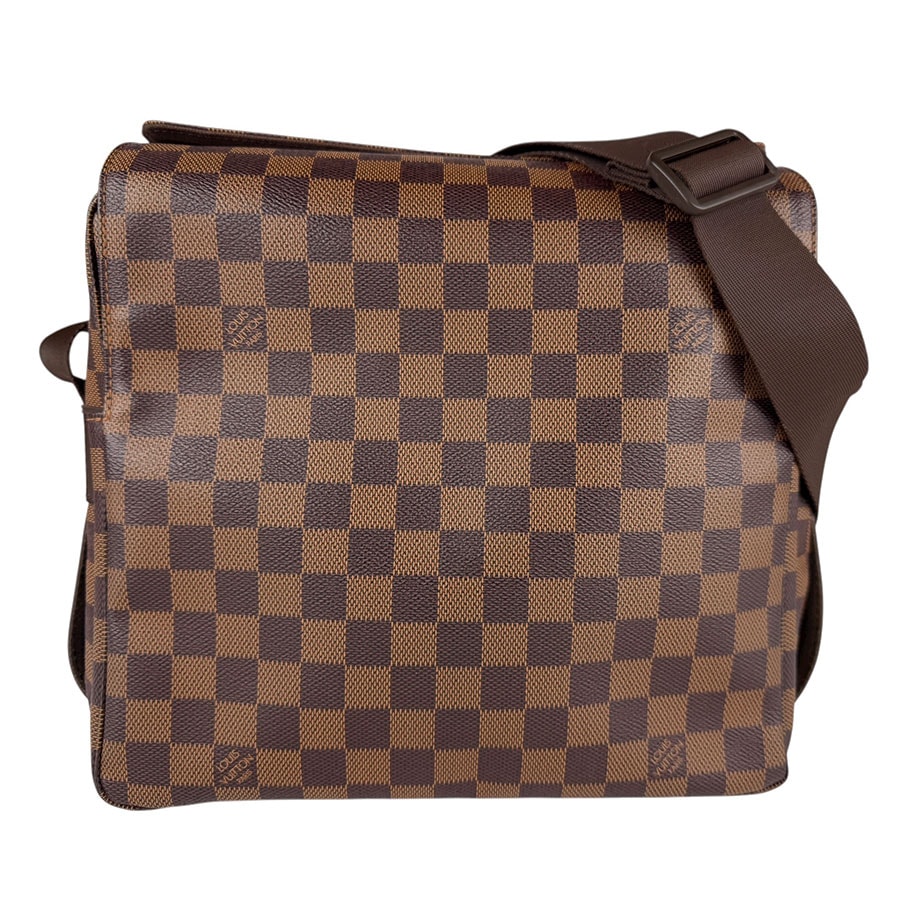 ルイ ヴィトン LOUIS VUITTON 斜め掛けショルダーバッグ ダミエ ナヴィグリオ ダミエキャンバス ブラウン ゴールド メンズ N45255【中古】 z7560