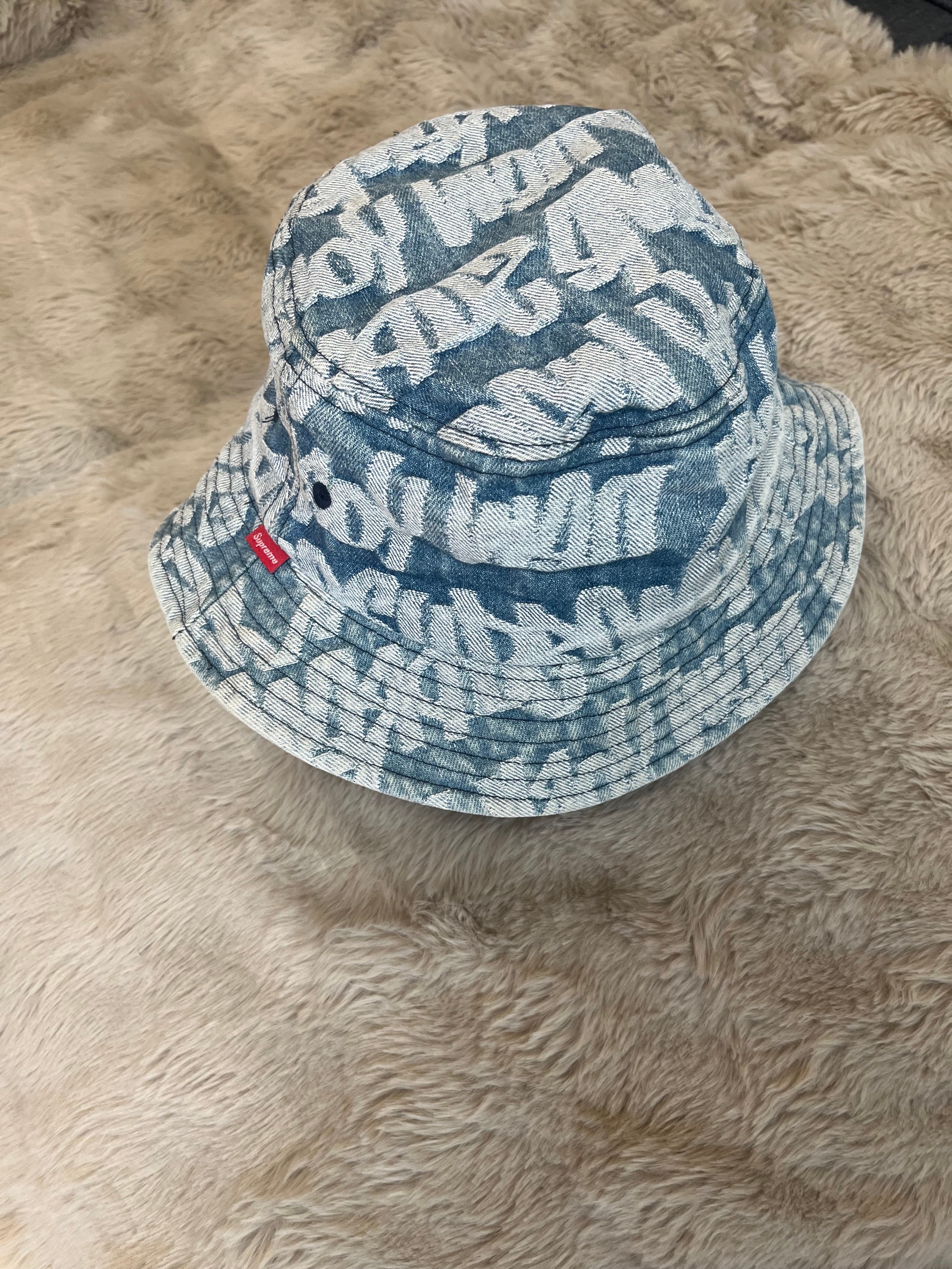 Supreme Fat Tip Jacquard Denim Crusher "Blue"