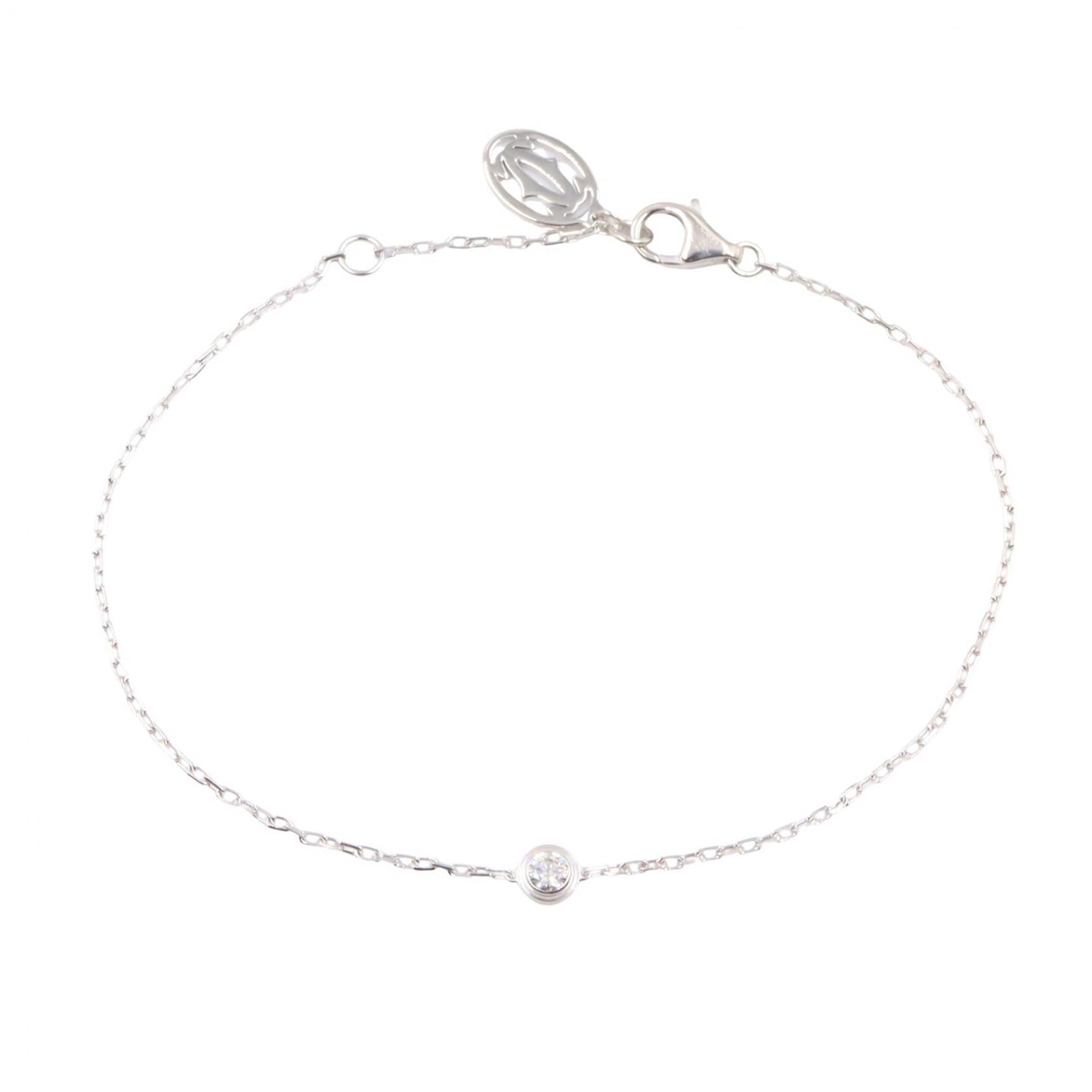 カルティエ CARTIER ダムール SM ブレスレット ブレスレット アクセサリー K18WG(ホワイトゴールド) ダイヤモンド レディース シルバー系 / クリア系 B6037200 【中古】