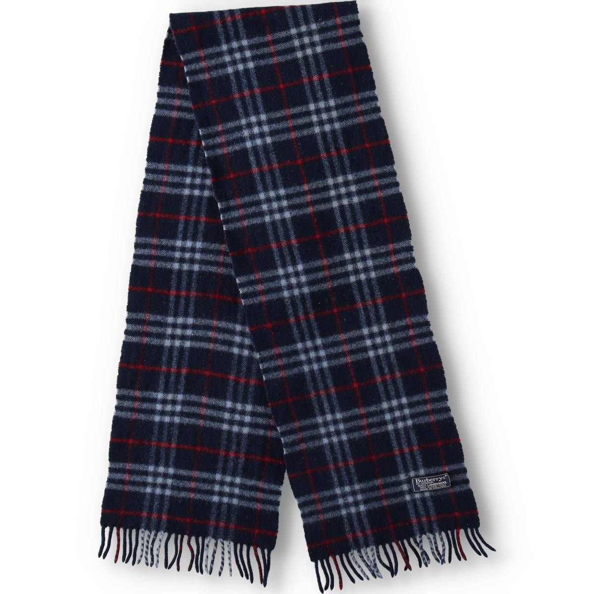 古着 バーバリー Burberry's LONDON チェック柄 ウールマフラー 英国製/yaa000670