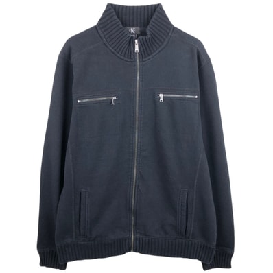 古着 90~00年代 カルバンクライン Calvin klein フルジップスウェットシャツ トレーナー メンズXL相当/eaa664000