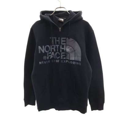 THE NORTH FACE ノースフェイス 長袖 スウェット ジップパーカー L ブラック NT61602X アウトドア 裏起毛