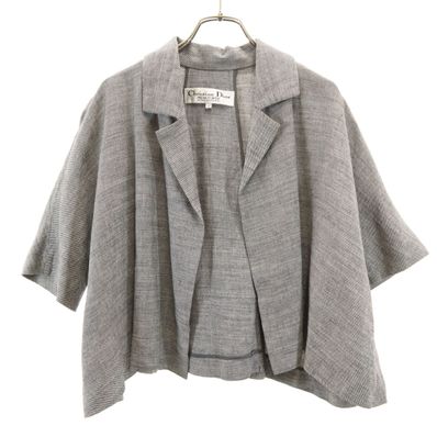 Christian Dior クリスチャンディオール 90s オールド 半袖 ジャケット 9 グレー系