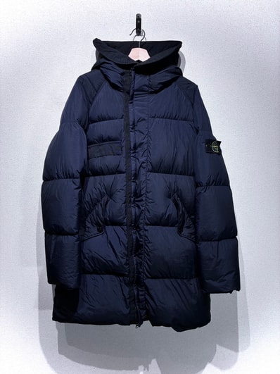 超美品 STONE ISLAND ダウンジャケット ネイビー ストーンアイランド