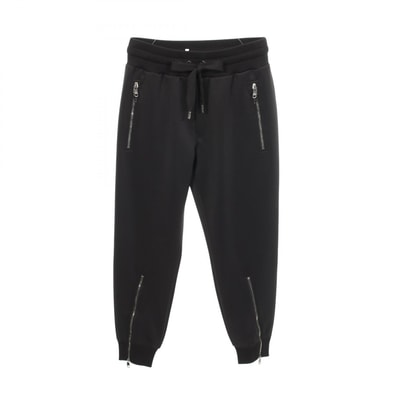 ドルチェアンドガッバーナ DOLCE & GABBANA ロゴプレート パンツ 衣料品 ボトムス ポリエステル メンズ ブラック系 【中古】