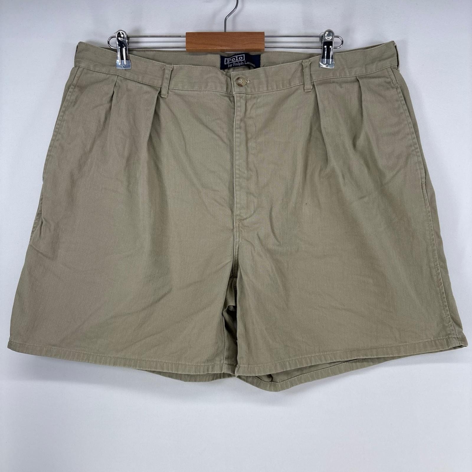 古着 90's/90年代 ポロバイラルフローレン Polo by Ralph Lauren ショートパンツ チノパン ワンポイント ポロチノ w40  ベージュ メンズ