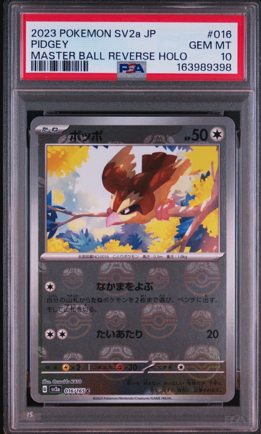 ポッポ C: マスターボールミラー[SV2a 016/165](強化拡張パック「ポケモンカード151」)
