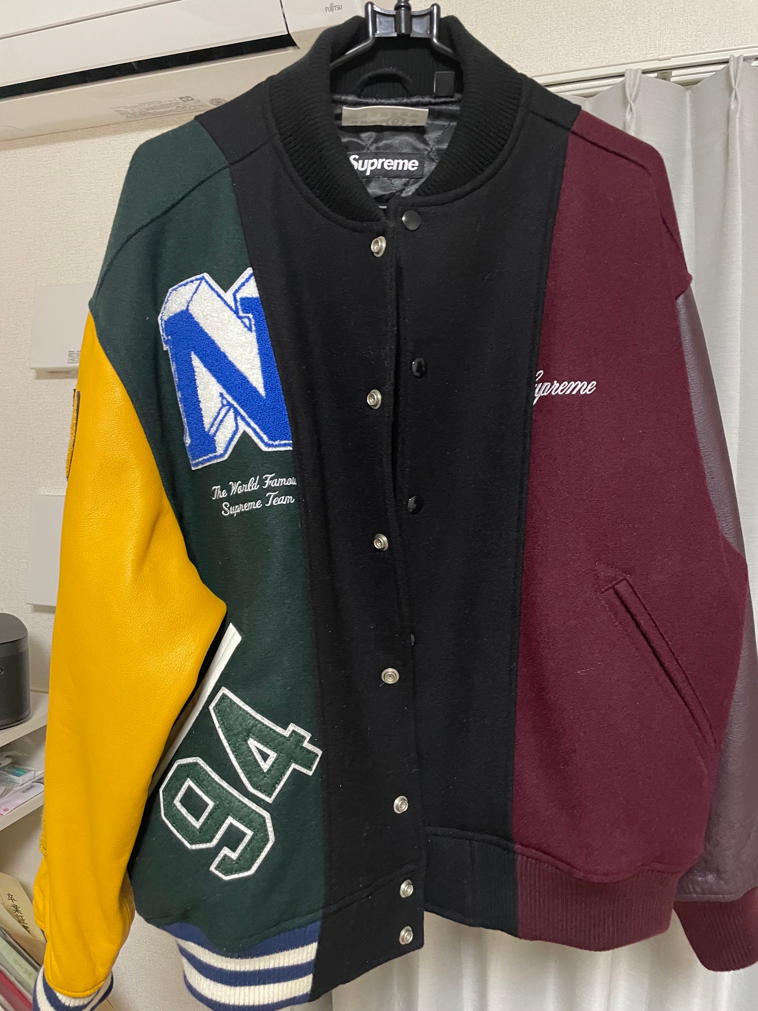 Supreme x MM6 Maison Margiela Split Varsity Jacket "Multicolor"