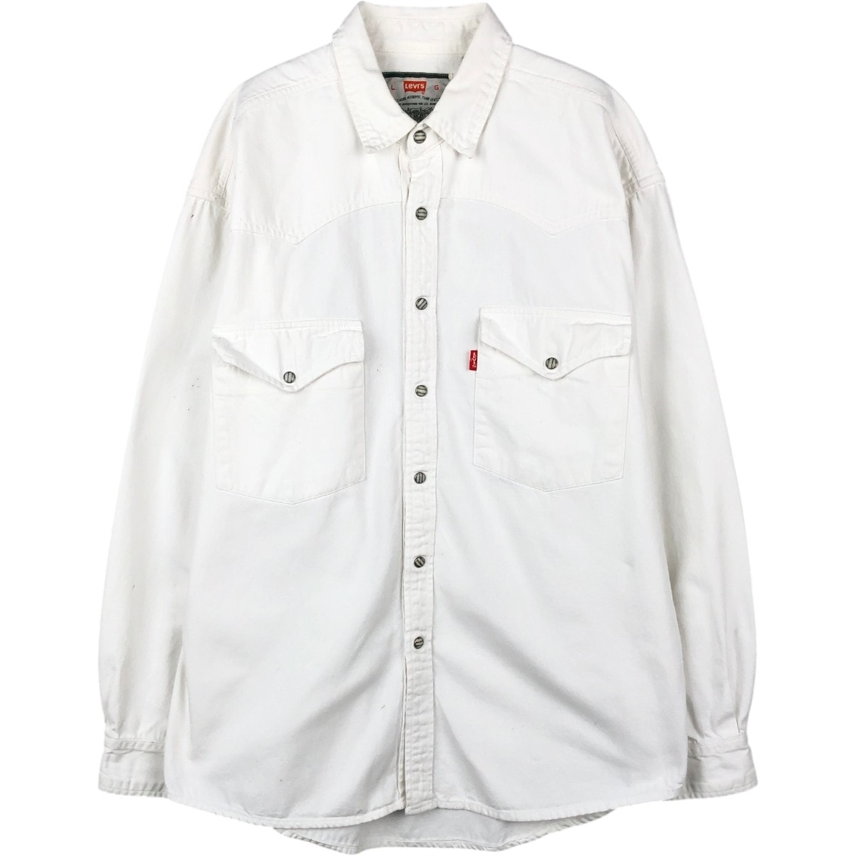 古着 90年代 リーバイス Levi's 長袖 デニムウエスタンシャツ メンズL相当 ヴィンテージ/eaa663085
