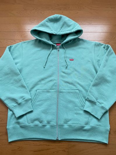 Supreme Small Box Zip Up Hooded Sweatshirt "Dusty Aqua"