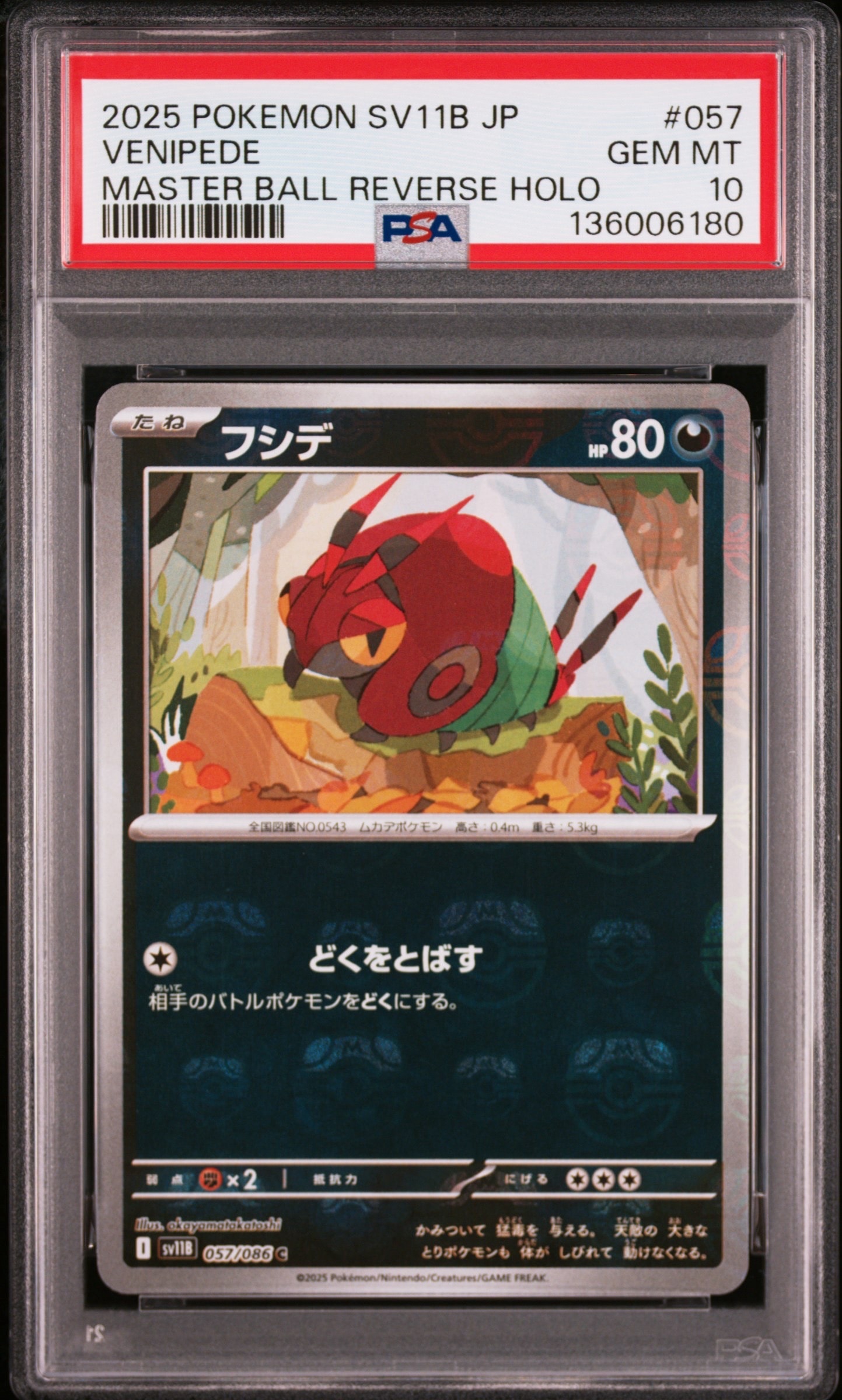 フシデ C :マスターボールミラー [SV11B 057/086](拡張パック「ブラックボルト」)