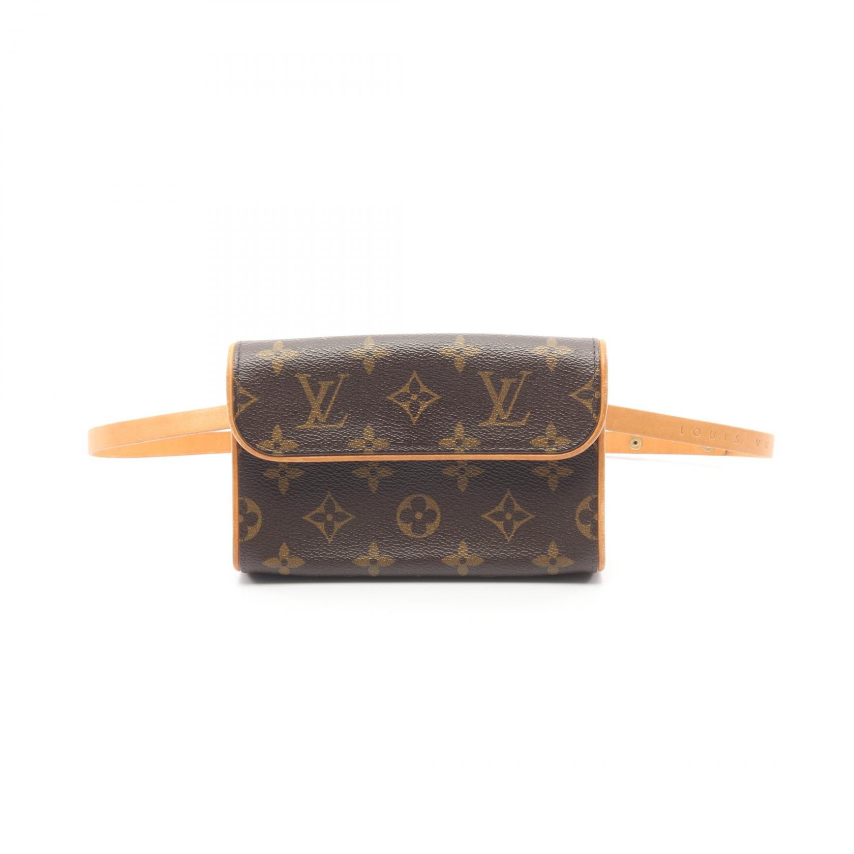 ルイ・ヴィトン LOUIS VUITTON ポシェットフロランティーヌ ブトンプレッション(XS)付き ウエストバッグ ボディバッグ バッグ PVCコーティングキャンバス レザー モノグラム レディース ブラウン系 M51855