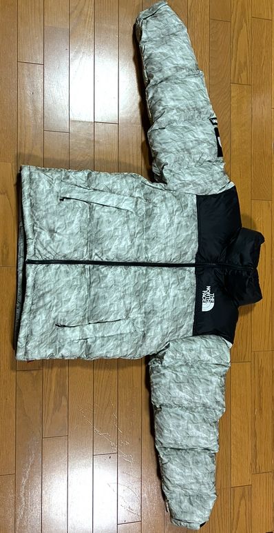 Supreme x The North Face Nuptse Jacket "White Paper Print"