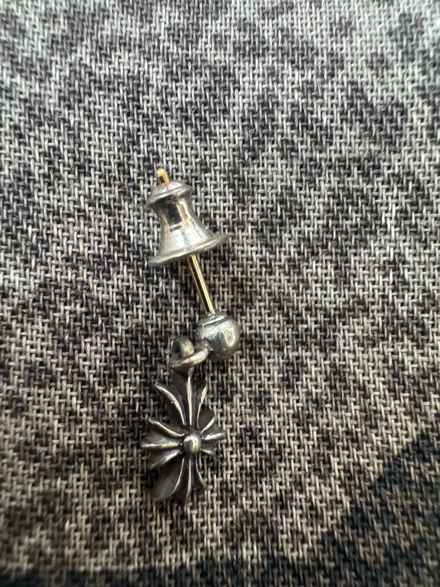 Chrome Hearts Tiny E CH Plus Drop Earrings "Silver"