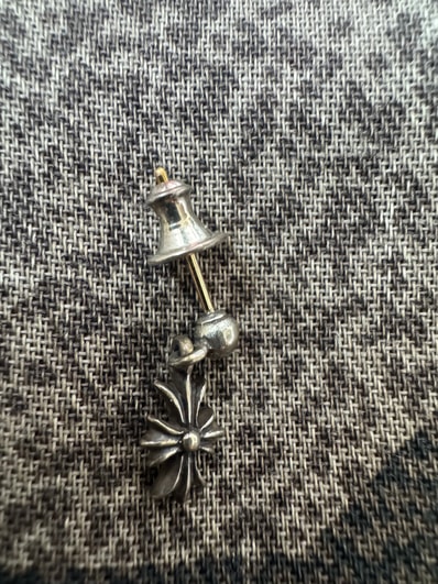 Chrome Hearts Tiny E CH Plus Drop Earrings "Silver"