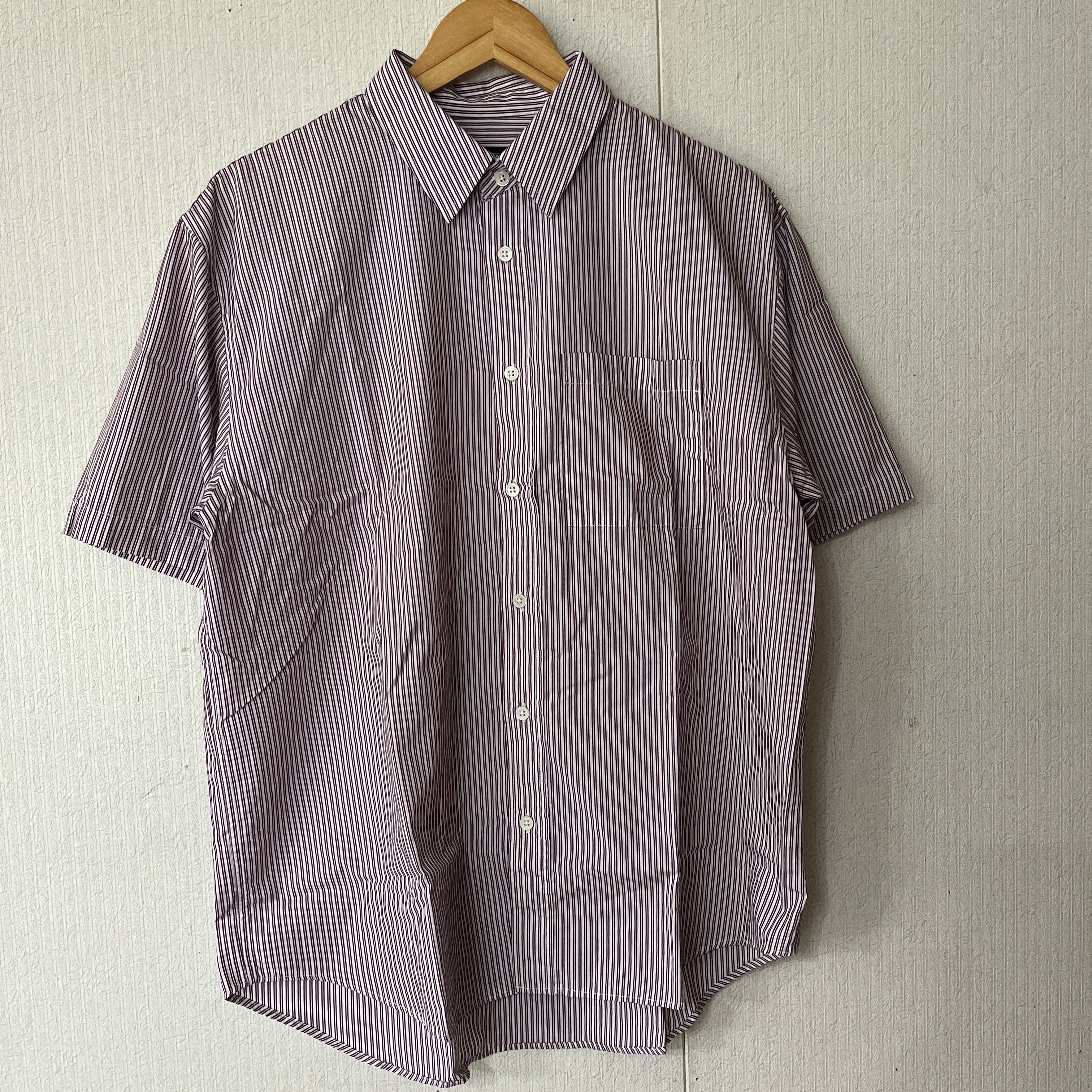 Stussy Boxy SS Shirt 8 Ball Stripe "Burgundy"