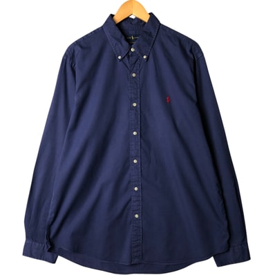 古着 ラルフローレン Ralph Lauren FEATHER WEIGHT TWILL 長袖 ボタンダウンシャツ メンズXL相当/eaa567994