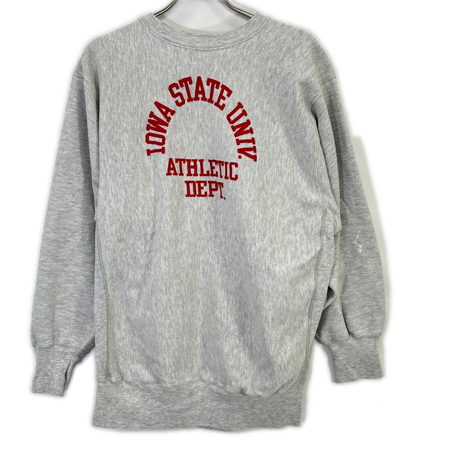 チャンピオン 80's トリコタグ IOWA 3段プリント リバースウィーブスウェット XXL