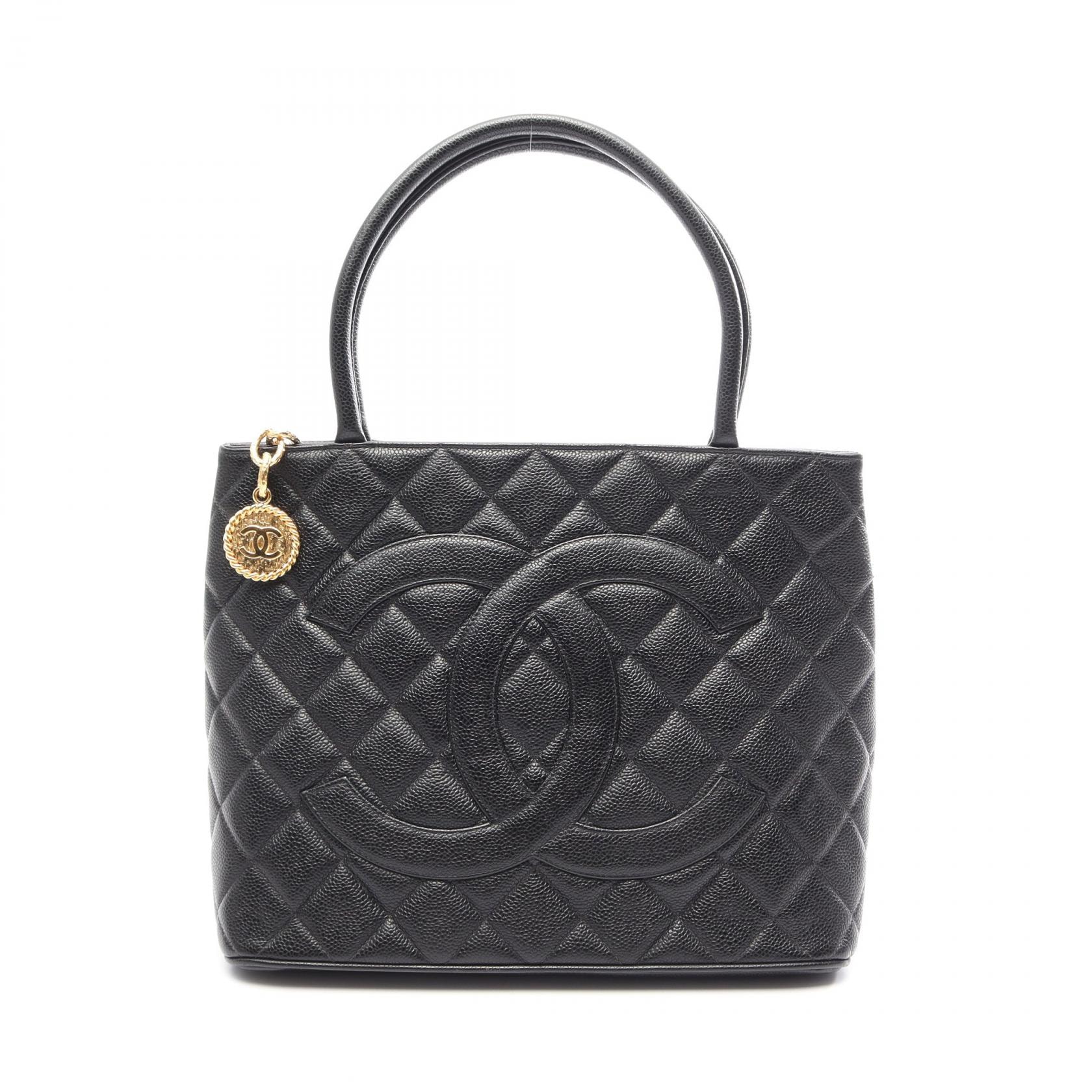シャネル CHANEL 復刻トート トートバッグ バッグ キャビアスキン(グレインドカーフ) レディース ブラック系 A01804 【中古】