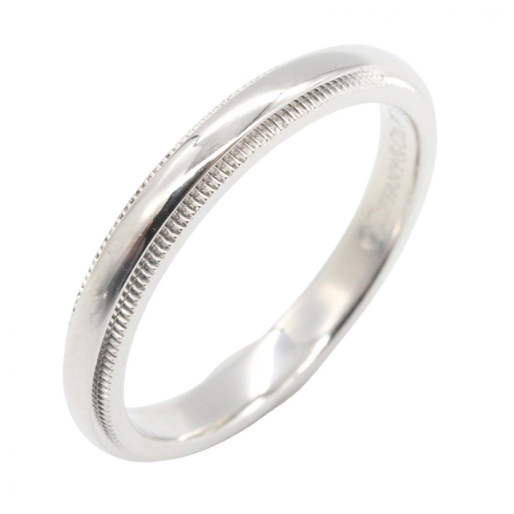 ティファニー TIFFANY&CO ミルグレイン リング リング・指輪 ジュエリー Pt950プラチナ メンズ レディース シルバー系 【中古】