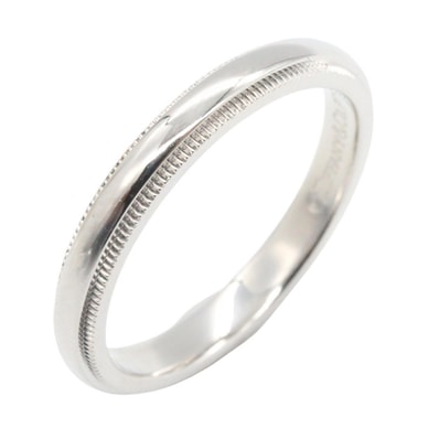 ティファニー TIFFANY&CO ミルグレイン リング リング・指輪 ジュエリー Pt950プラチナ メンズ レディース シルバー系 【中古】