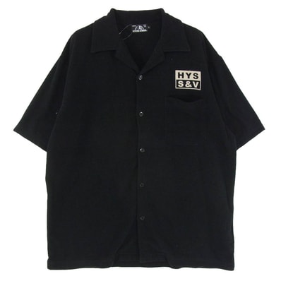 HYSTERIC GLAMOUR ヒステリックグラマー 22SS 02211CH02 SECRET SERVICE バックガール プリント 半袖シャツ ブラック系 L【中古】