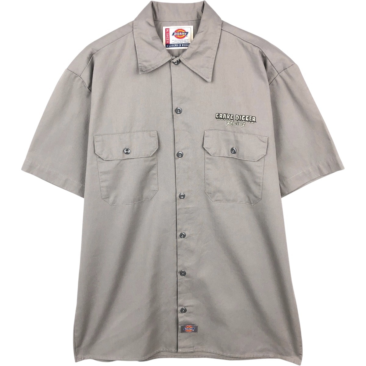 古着 ディッキーズ Dickies Monster Jam モンスタージャム 半袖 ワークシャツ ボックスシャツ メンズM相当/eaa668079