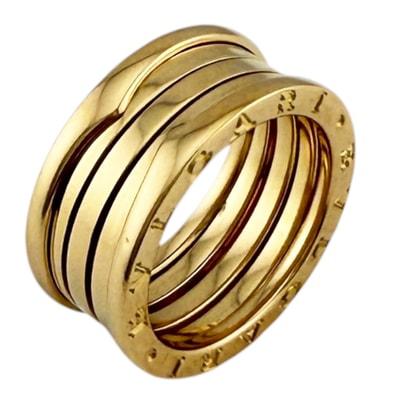 ブルガリ ビーゼロワン 4バンド リング 指輪 17.5号 18金 K18イエローゴールド レディース BVLGARI 中古