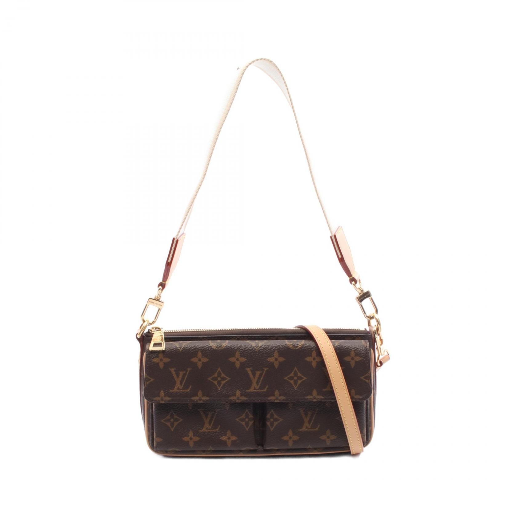 ルイ・ヴィトン LOUIS VUITTON ヴィヴァシテ モノグラム ショルダーバッグ バッグ PVCコーティングキャンバス レザー レディース ブラウン系 M46999 【中古】