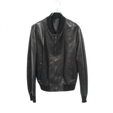 ドルチェアンドガッバーナ DOLCE & GABBANA フルジップ バイカー ブルゾン 衣料品 アウター ラムレザー メンズ ブラック系 G9EZ6L 【中古】