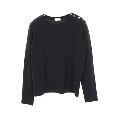 エルメス HERMES セリエボタン 長袖Tシャツ 衣料品 トップス コットン レディース ブラック系 【中古】