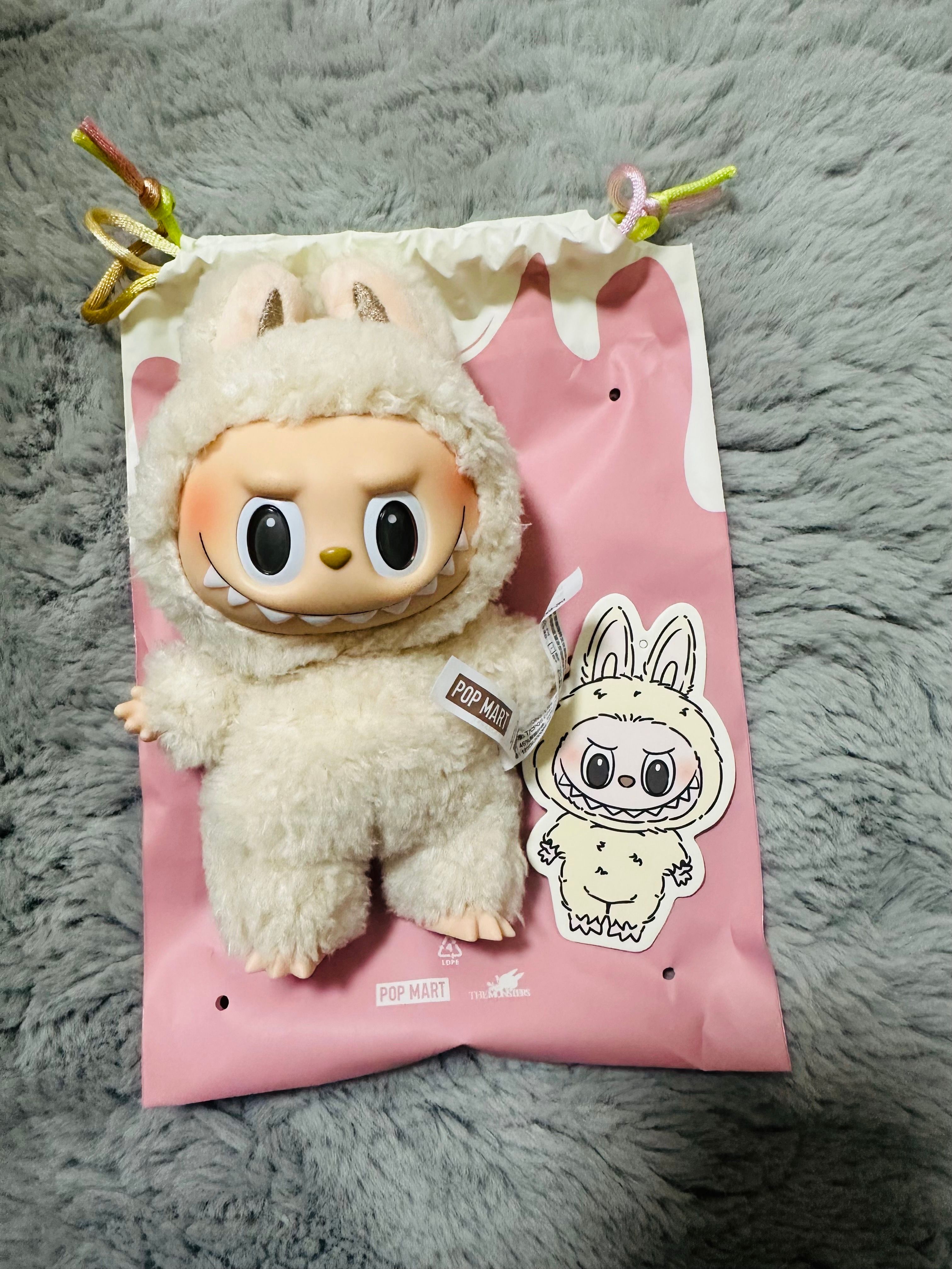 POP MART THE MONSTERS (LABUBU) Exciting Macaron Plush Series SOYMILK