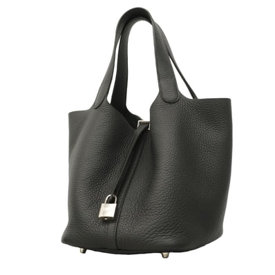 【6fc3886】エルメス ハンドバッグ ピコタンロックMM トリヨンクレマンス キャバレー シルバー金具 K刻印【中古】レディース