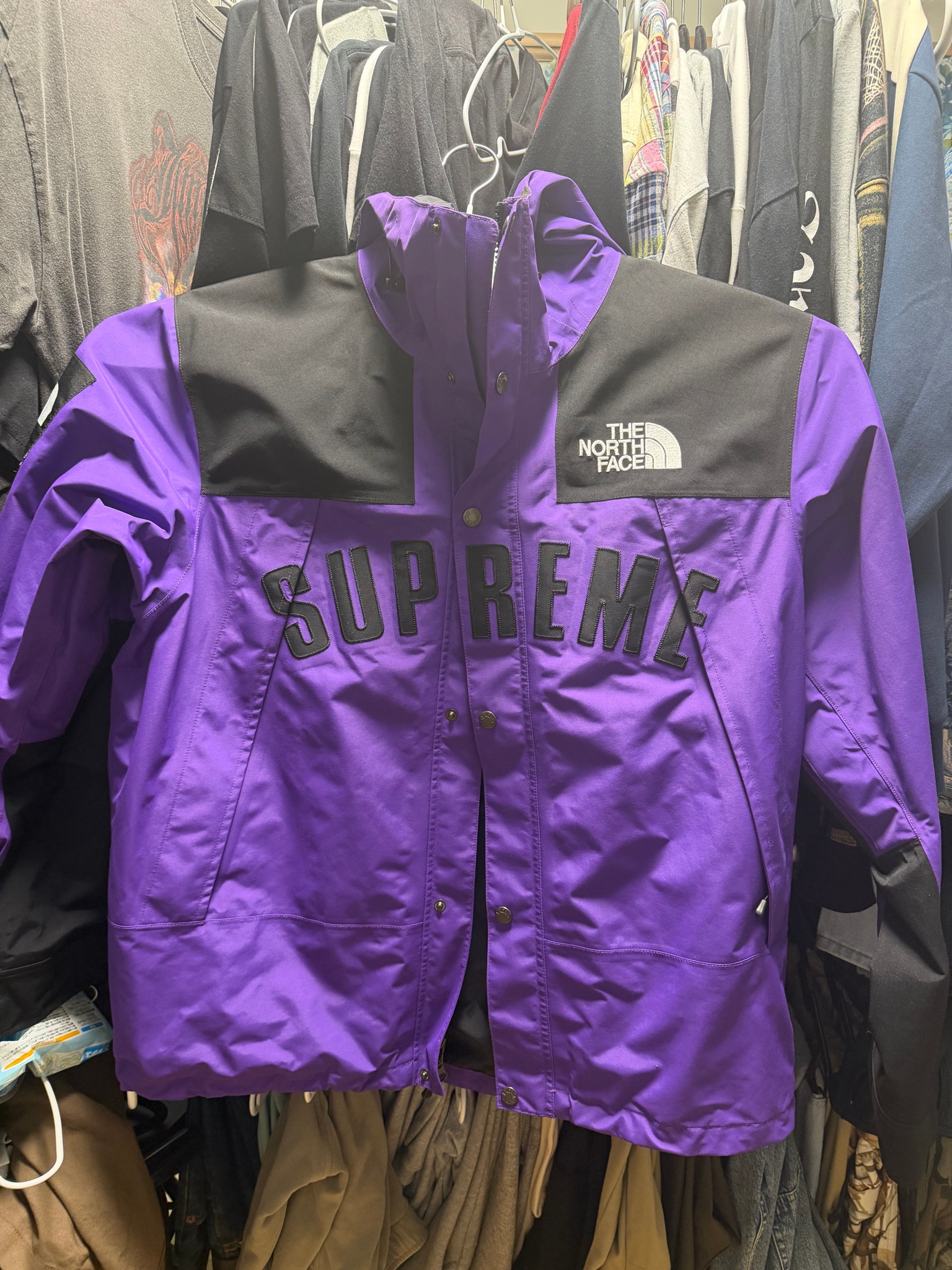 Supreme x The North Face Arc Logo Mountain Parka "Purple"