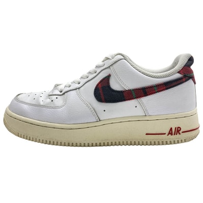 NIKE ナイキ スニーカー DV0789-100 Air Force 1 Low Plaid エアフォース1 ローカットスニーカー ホワイト系 レッド系 25cm【中古】