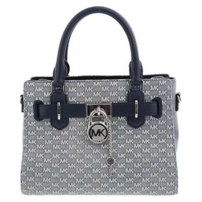 【最終値下げ】 Michael Kors マイケルコース ハミルトン サッチェル スモール デニム ハンドバッグ 35T4SHMS1C デニム レザー ブルー ネイビー レディース【中古】