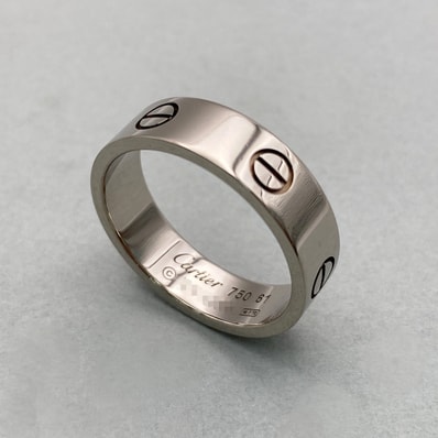 CARTIER カルティエ ラブリング 750WG リング・指輪 B4084700 K18ホワイトゴールド シルバー メンズ【中古】