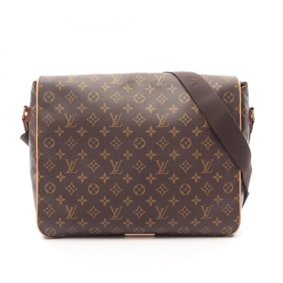 ルイ・ヴィトン LOUIS VUITTON アベス ショルダーバッグ バッグ PVCコーティングキャンバス レザー モノグラム メンズ レディース ブラウン系 M45257 【中古】