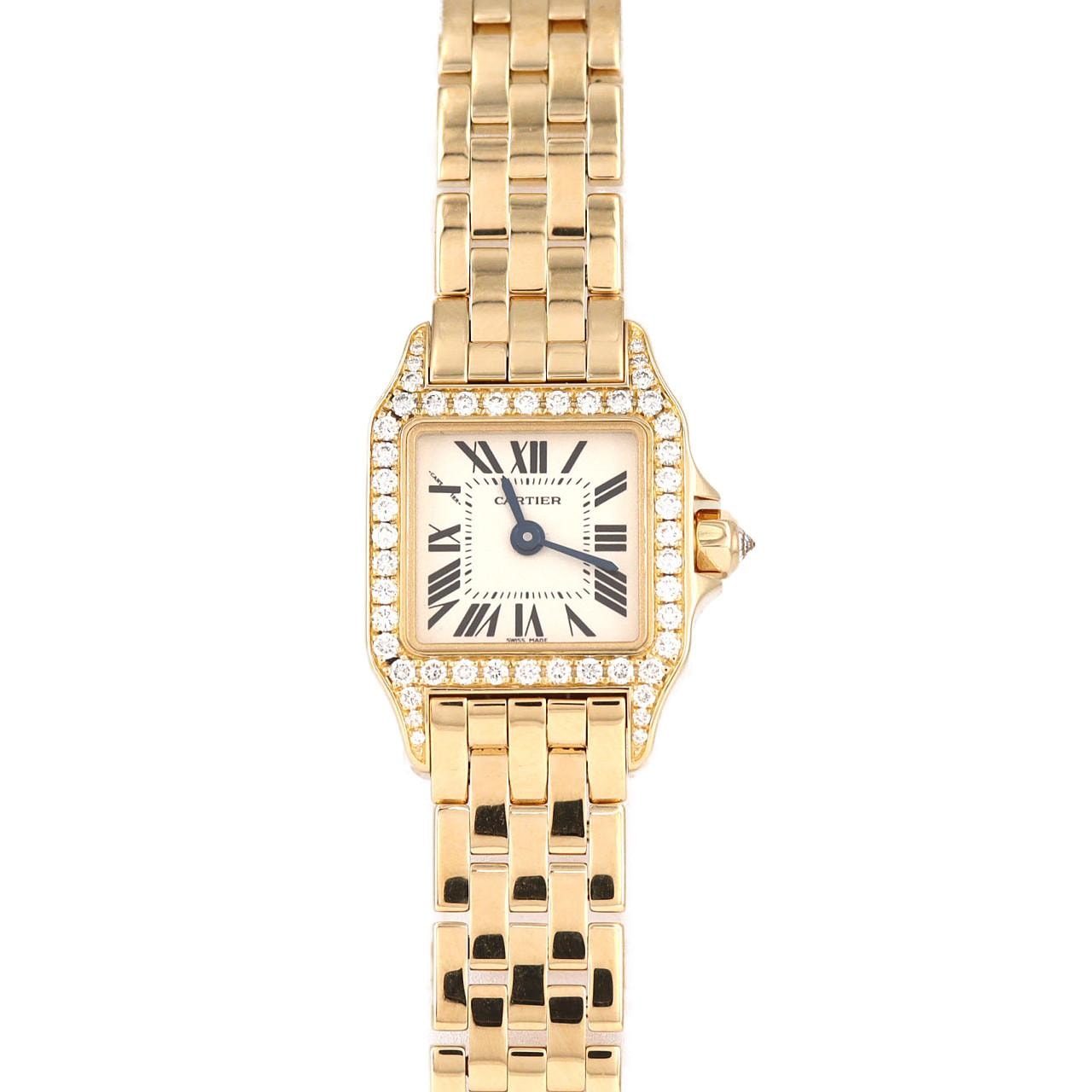 カルティエ ミニサントスドゥモワゼル YG/D WF9006Y7 YG クォーツ