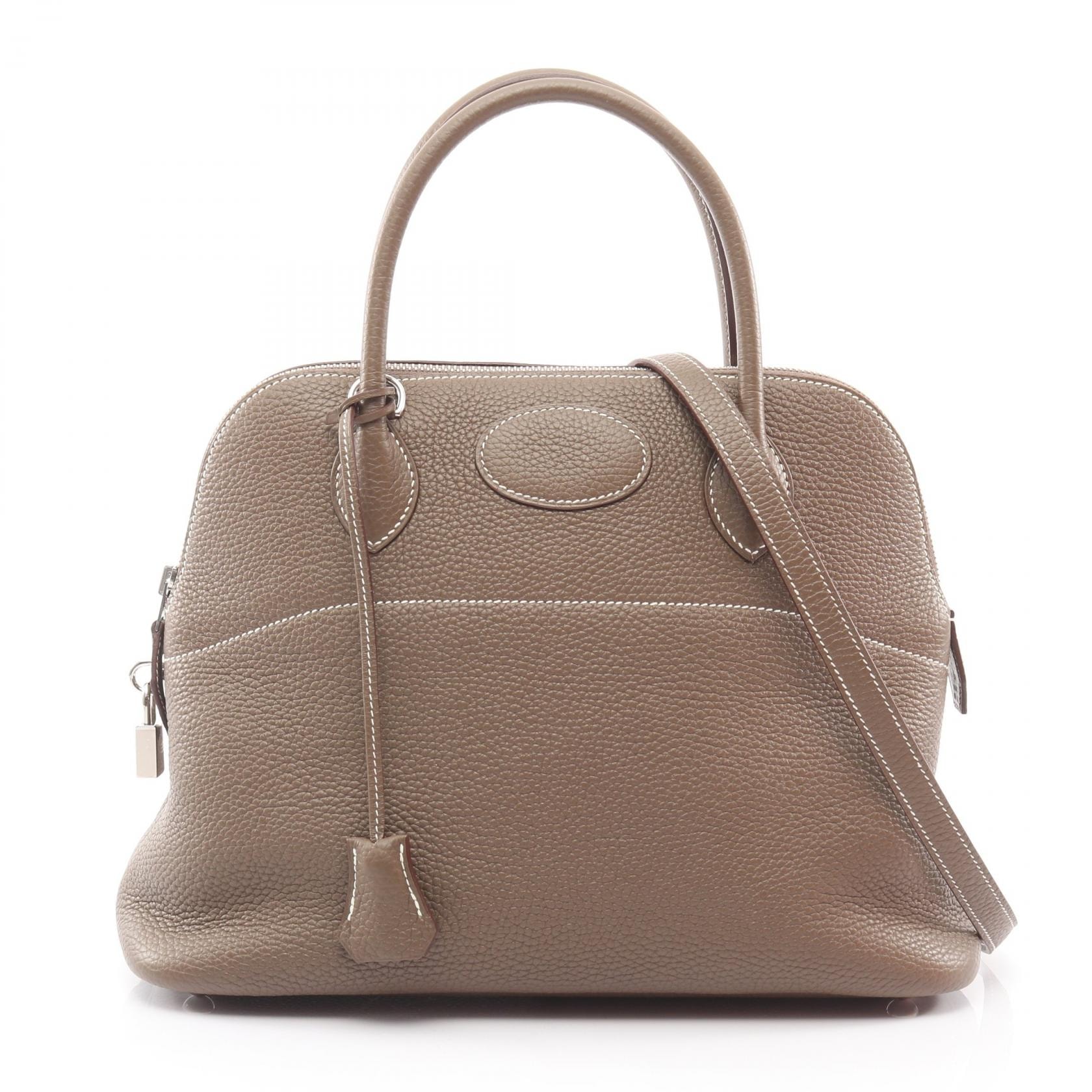 エルメス HERMES ボリード31 ハンドバッグ バッグ レザー トリヨンクレマンス トリヨンクレマンス エトゥープ T刻印(2015年製造) レディース グレー系 【中古】