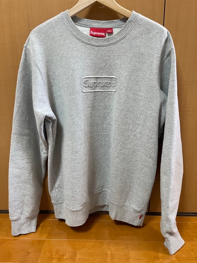 Supreme Cutout Logo Crewneck "Grey"