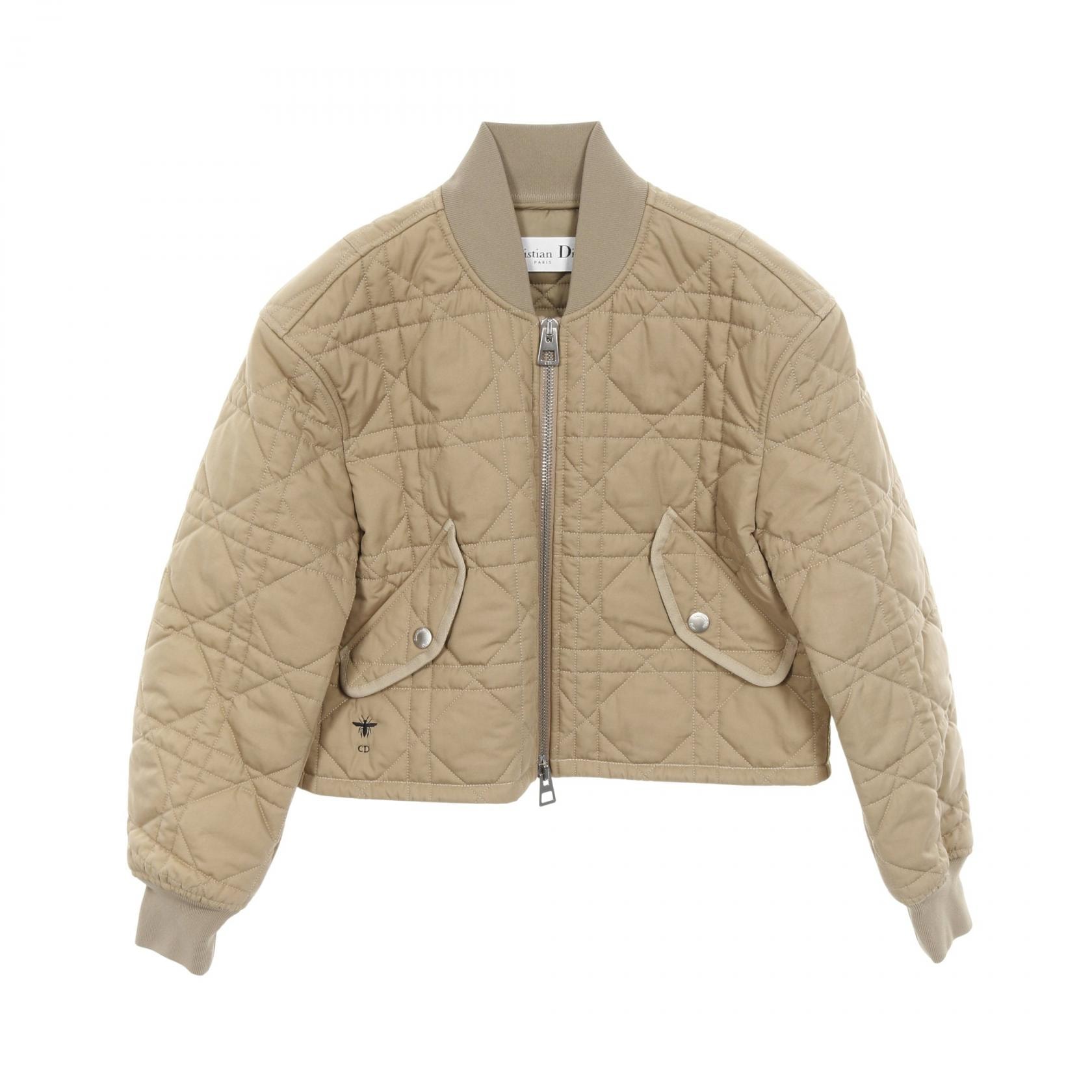 ディオール Dior マクロカナージュ BEE刺繍 衣料品 アウター コットン レディース カーキ系 347C34A3355 【中古】