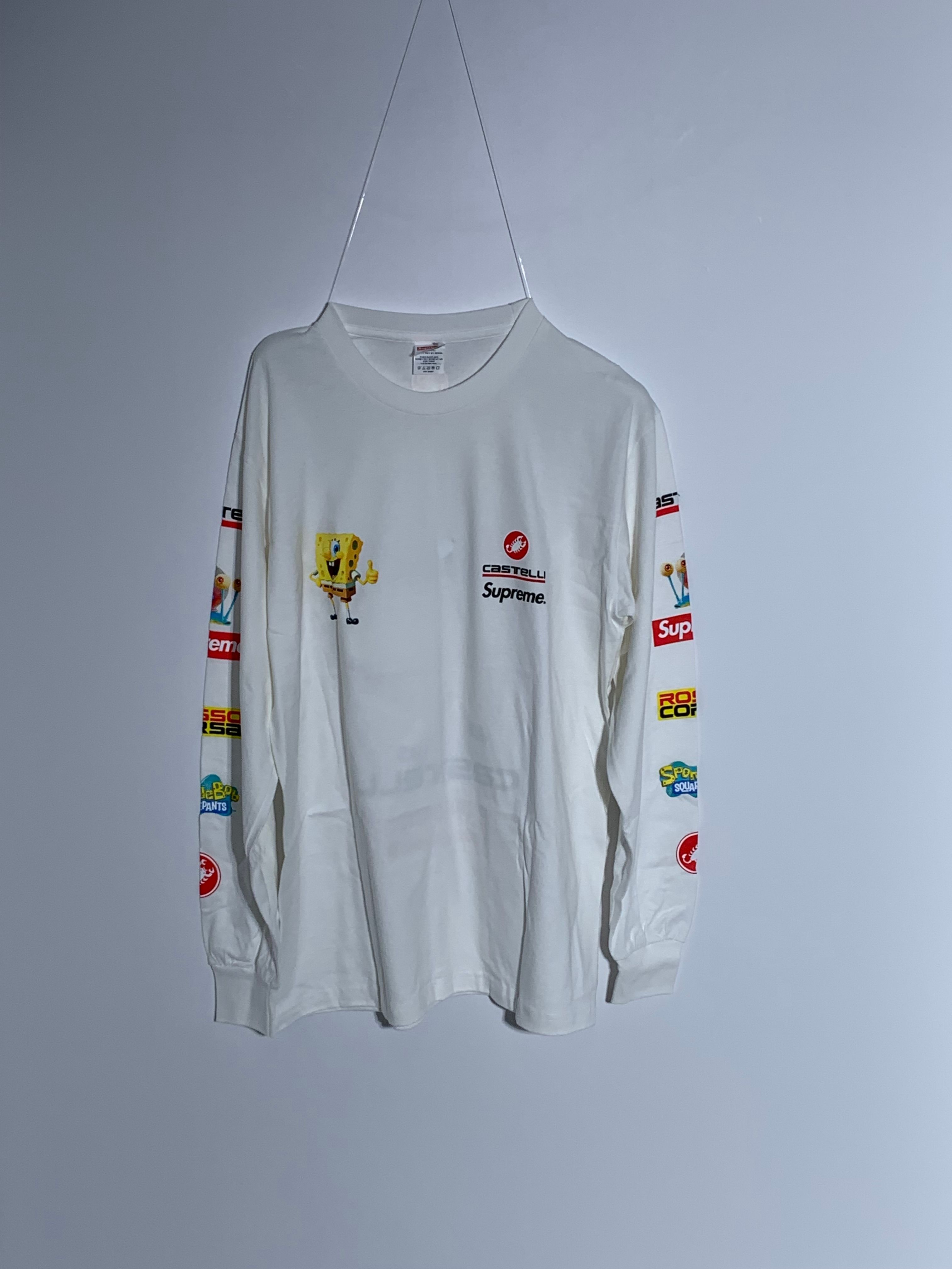 Supreme x SpongeBob Castelli Racing L/S Tee "White"