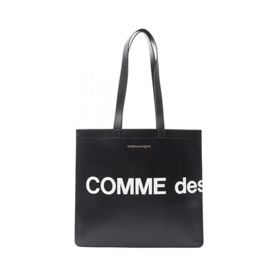 コムデギャルソン COMME des GARCONS HUGE LOGO トートバッグ バッグ レザー メンズ レディース ブラック系 SA9001HL 【新品】