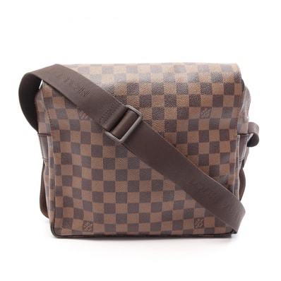 ルイ・ヴィトン LOUIS VUITTON ナヴィグリオ ダミエエベヌ ショルダーバッグ バッグ PVCコーティングキャンバス レザー メンズ レディース ブラウン系 N45255 【中古】