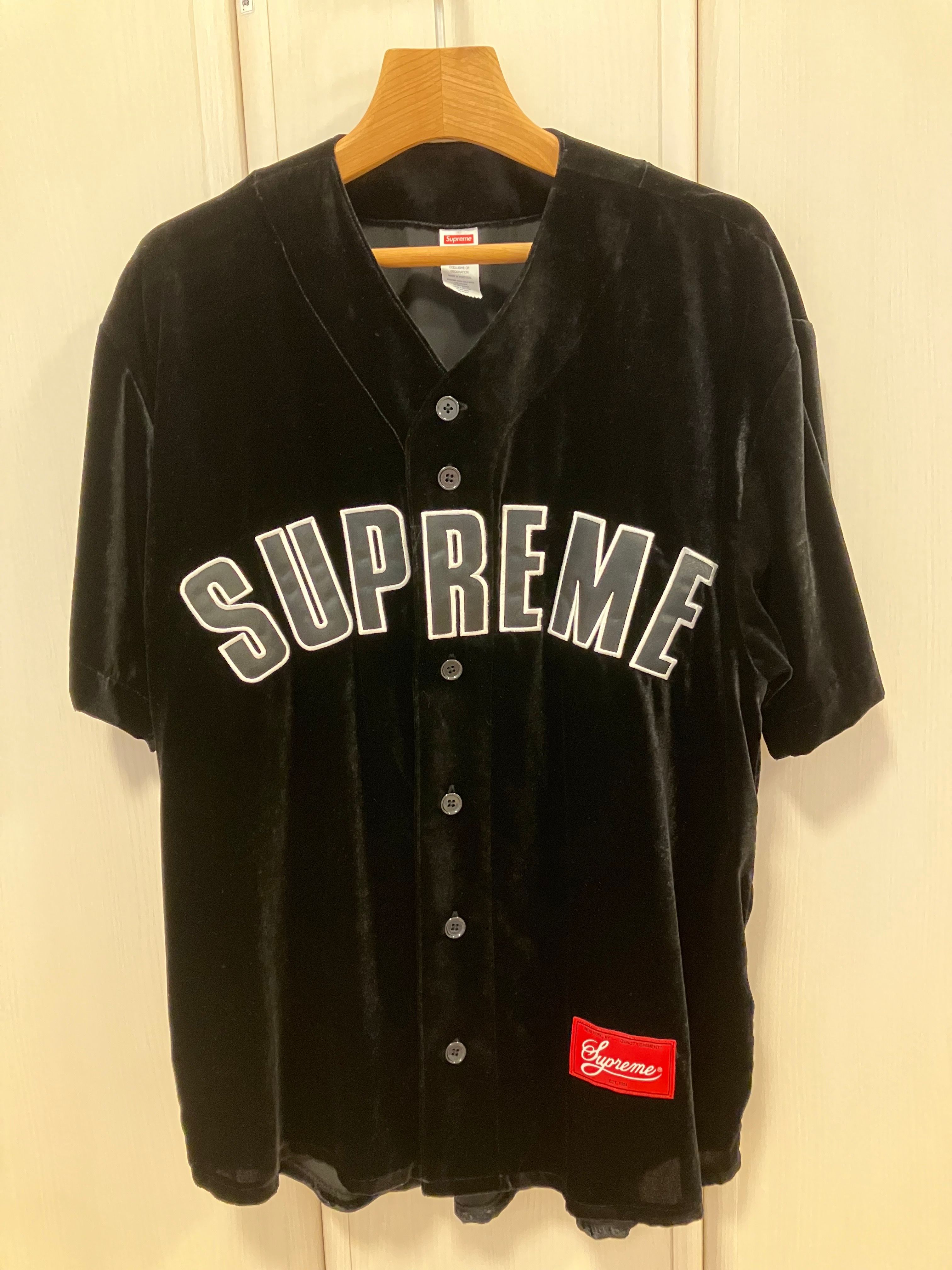 Supreme Velvet Baseball Jersey 