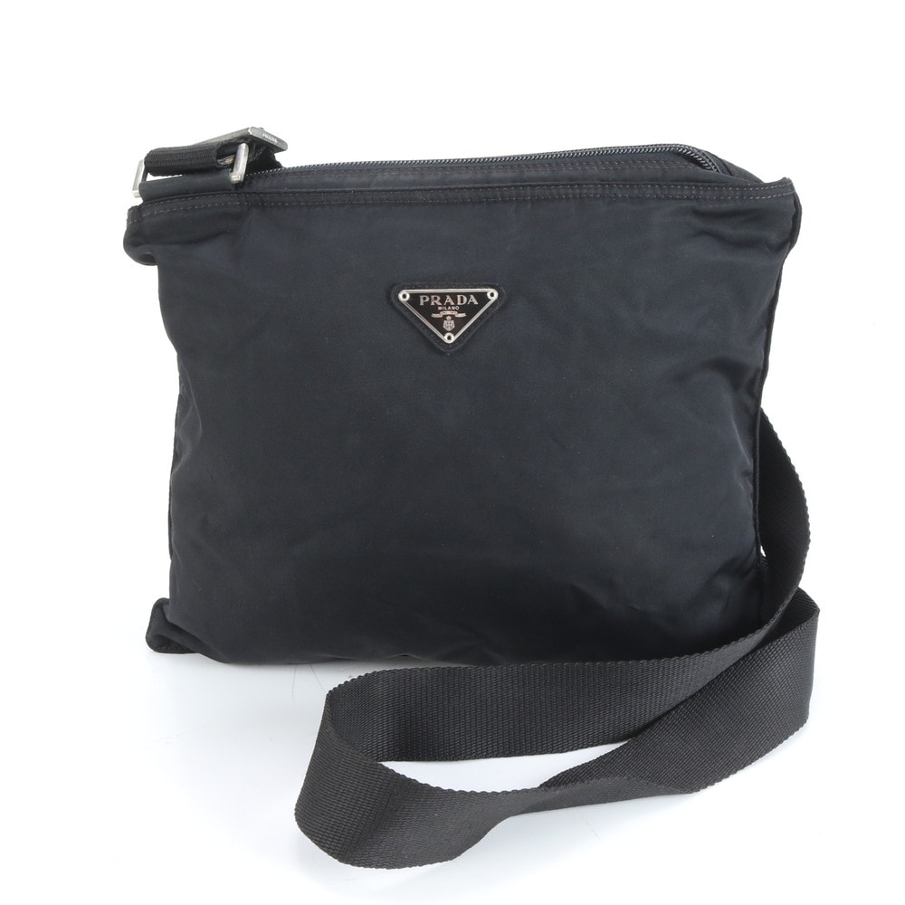 ■極美品 プラダ テスート ナイロントライアングルロゴショルダーバッグ