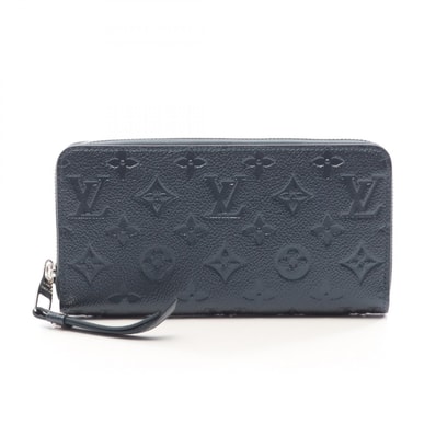 ルイ・ヴィトン LOUIS VUITTON ジッピーウォレット ラウンド長財布 財布 レザー モノグラム・アンプラント レディース グリーン系 M26529 【中古】