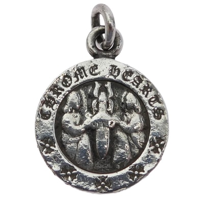 CHROME HEARTS クロムハーツ(原本無) ペンダントトップ CHRM ANGL MDL V2 エンジェルメダル チャーム ペンダントトップ シルバー系【中古】